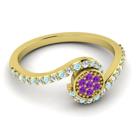 Simple Floral Pave Vapi Ring