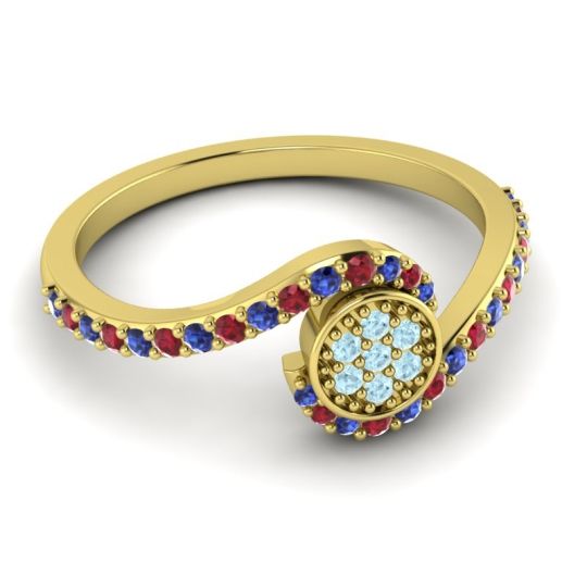 Simple Floral Pave Vapi Ring