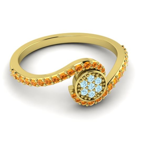 Simple Floral Pave Vapi Ring