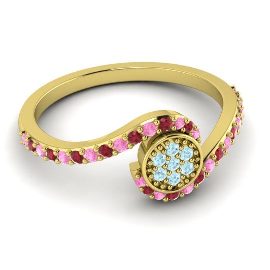 Simple Floral Pave Vapi Ring