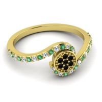 Simple Floral Pave Vapi Ring