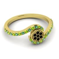 Simple Floral Pave Vapi Ring