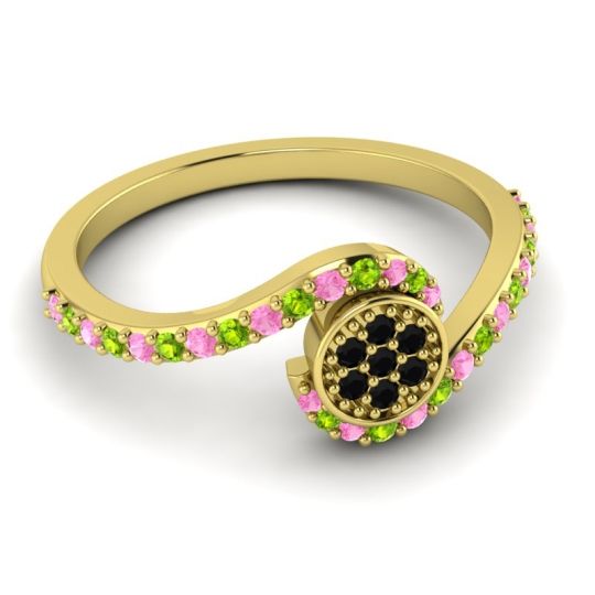 Simple Floral Pave Vapi Ring