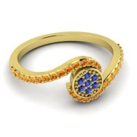 Simple Floral Pave Vapi Ring
