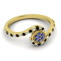 Simple Floral Pave Vapi Ring