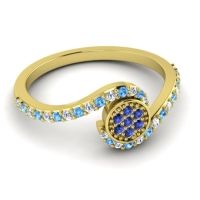 Simple Floral Pave Vapi Ring
