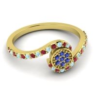 Simple Floral Pave Vapi Ring