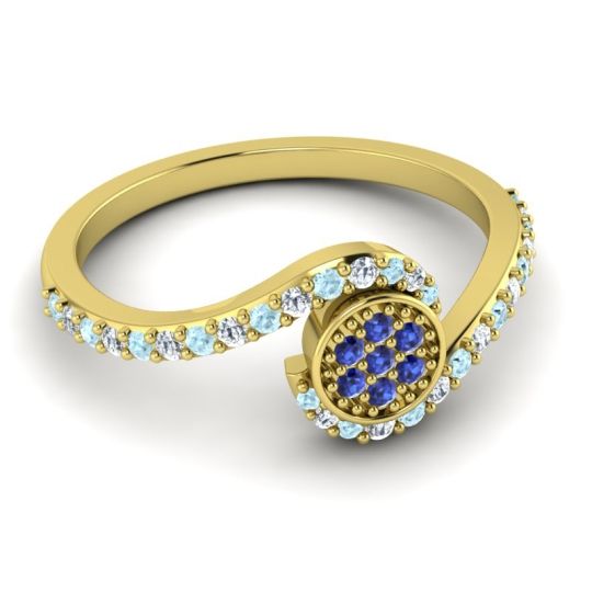 Simple Floral Pave Vapi Ring