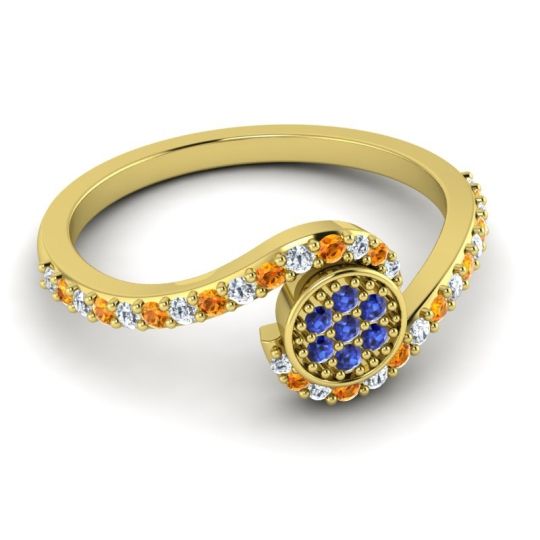 Simple Floral Pave Vapi Ring