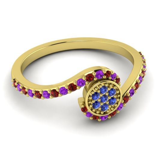 Simple Floral Pave Vapi Ring