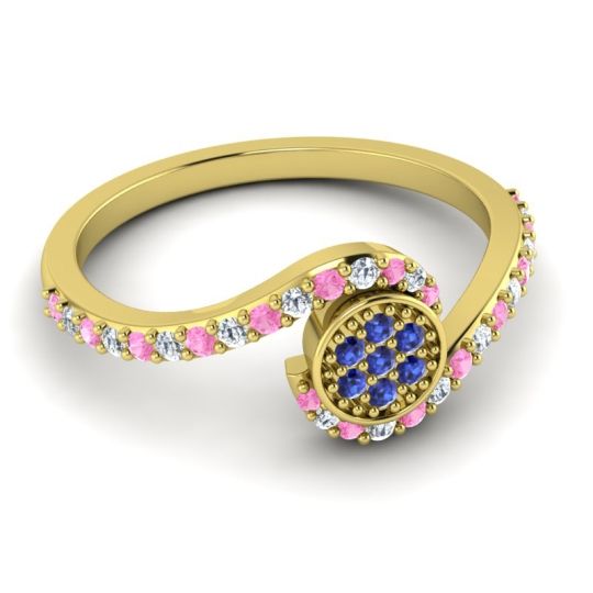 Simple Floral Pave Vapi Ring