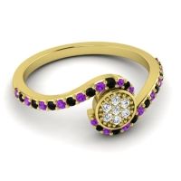 Simple Floral Pave Vapi Ring