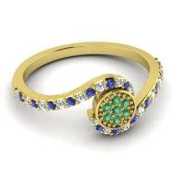 Simple Floral Pave Vapi Ring