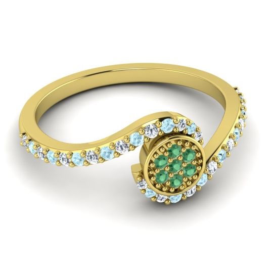 Simple Floral Pave Vapi Ring