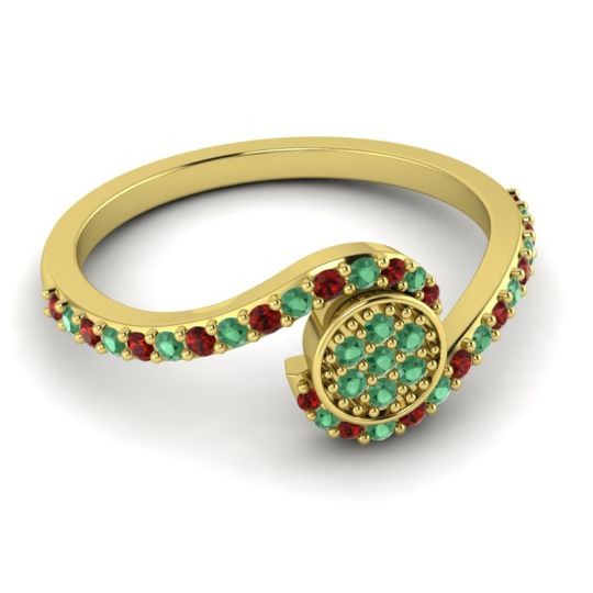 Simple Floral Pave Vapi Ring