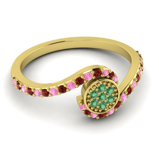 Simple Floral Pave Vapi Ring
