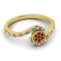 Simple Floral Pave Vapi Ring