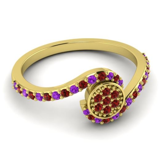 Simple Floral Pave Vapi Ring