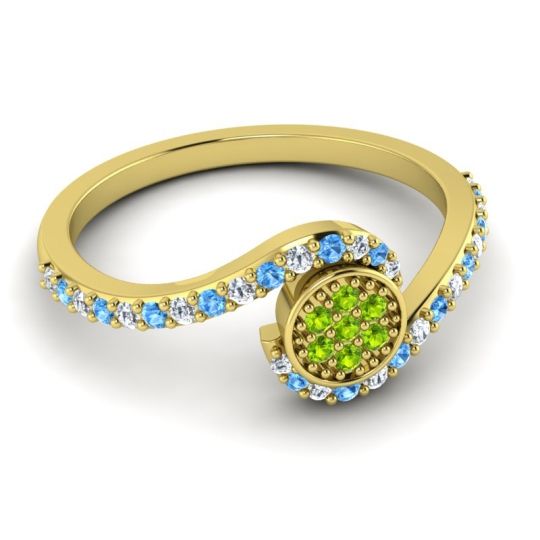 Simple Floral Pave Vapi Ring
