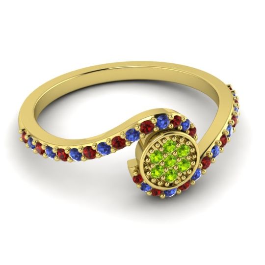Simple Floral Pave Vapi Ring
