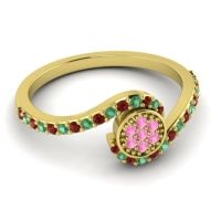 Simple Floral Pave Vapi Ring