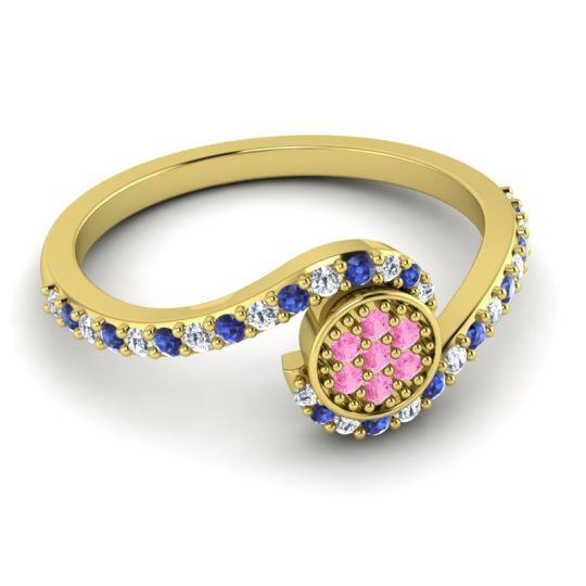 Simple Floral Pave Vapi Ring