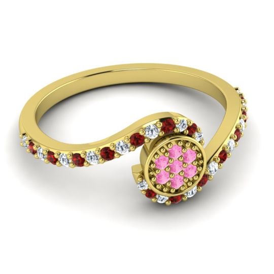 Simple Floral Pave Vapi Ring