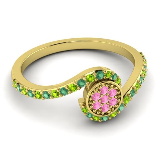 Simple Floral Pave Vapi Ring