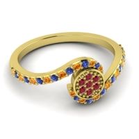 Simple Floral Pave Vapi Ring