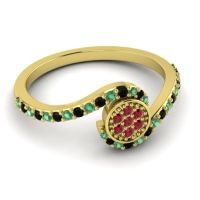 Simple Floral Pave Vapi Ring