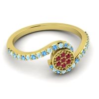 Simple Floral Pave Vapi Ring