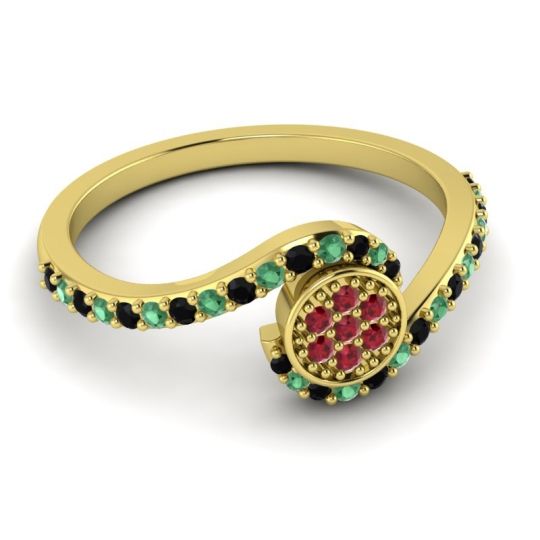 Simple Floral Pave Vapi Ring
