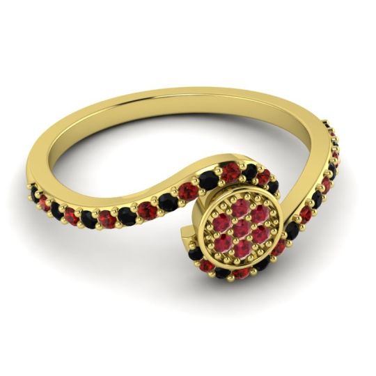 Simple Floral Pave Vapi Ring