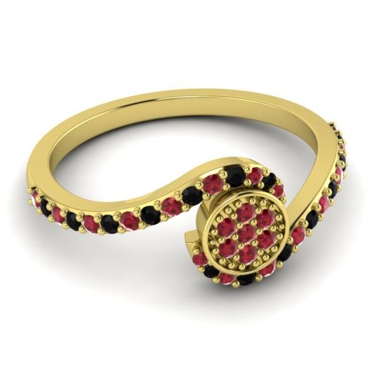 Simple Floral Pave Vapi Ring