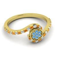 Simple Floral Pave Vapi Ring