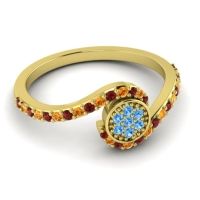 Simple Floral Pave Vapi Ring
