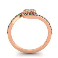 Simple Floral Pave Vapi Ring