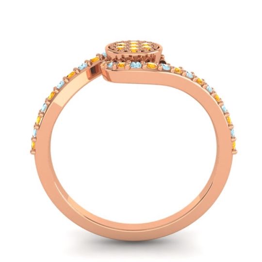 Simple Floral Pave Vapi Ring