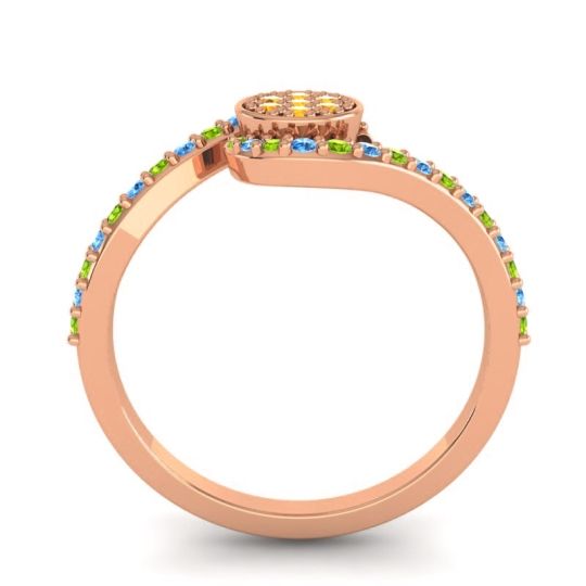 Simple Floral Pave Vapi Ring