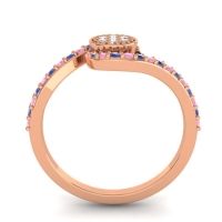 Simple Floral Pave Vapi Ring