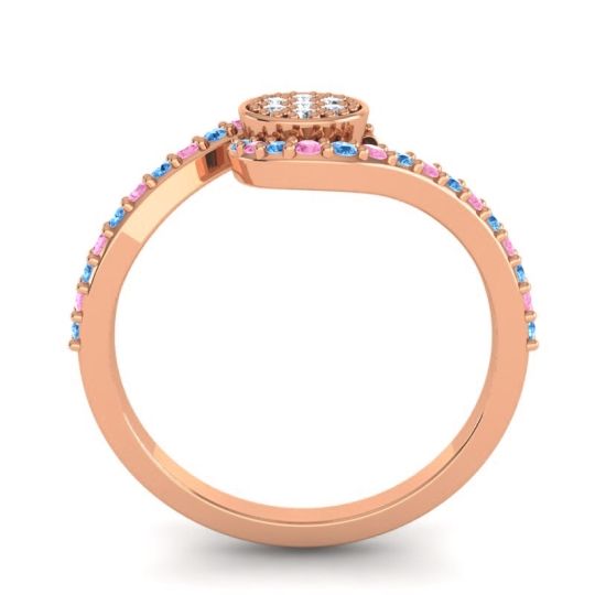 Simple Floral Pave Vapi Ring