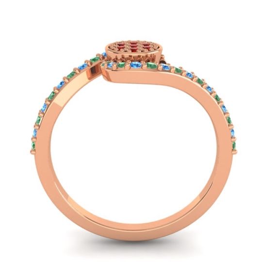 Simple Floral Pave Vapi Ring