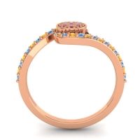 Simple Floral Pave Vapi Ring