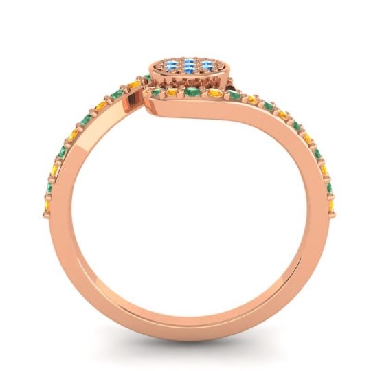 Simple Floral Pave Vapi Ring