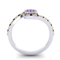 Simple Floral Pave Vapi Ring