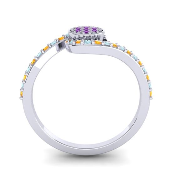 Simple Floral Pave Vapi Ring