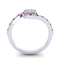 Simple Floral Pave Vapi Ring