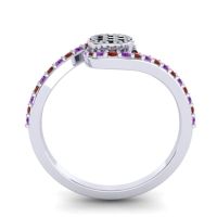Simple Floral Pave Vapi Ring
