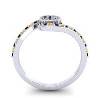 Simple Floral Pave Vapi Ring