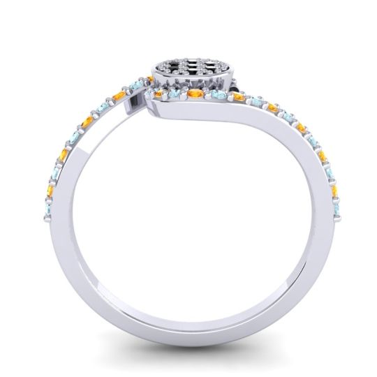 Simple Floral Pave Vapi Ring